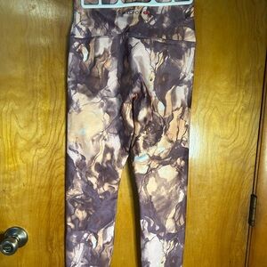 Wildfox Women’s Marble Print Leggings - Purple and Cream M